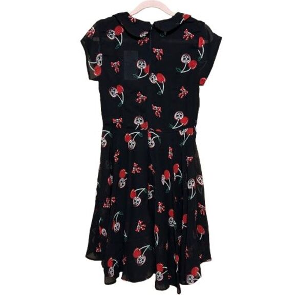 NWT Dead Threads Fit Flare Dress Womens Small Cherry Skull Rockabilly Punk VLV - Picture 2 of 9